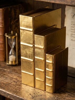 Set of 3 Decorative Gold Faux Books
Book Boxes